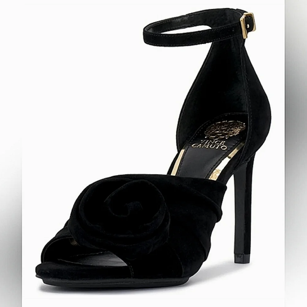 New w/Box Vince Camuto Adaline Genuine Suede Ankle Strap Stiletto Dress Sandals - Picture 3 of 9